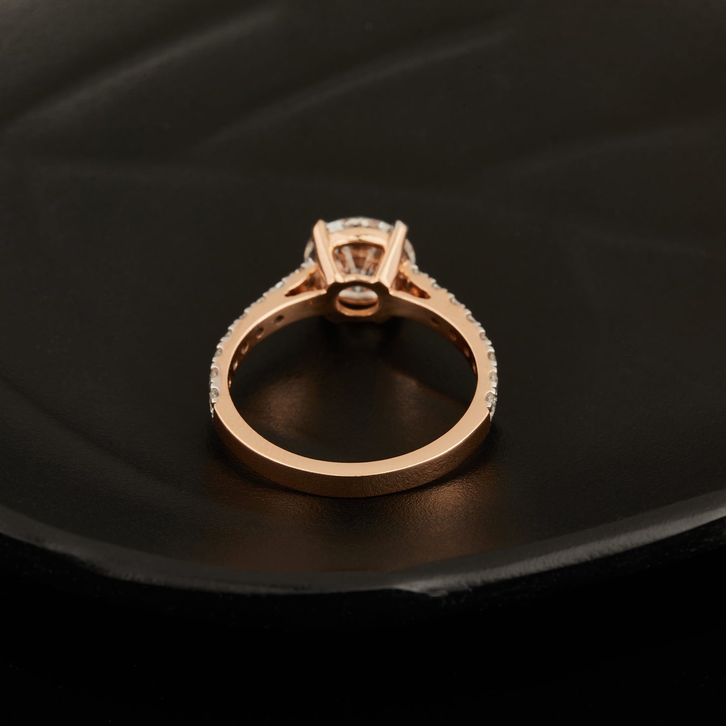 14k Rose Gold Solitaire Ring.