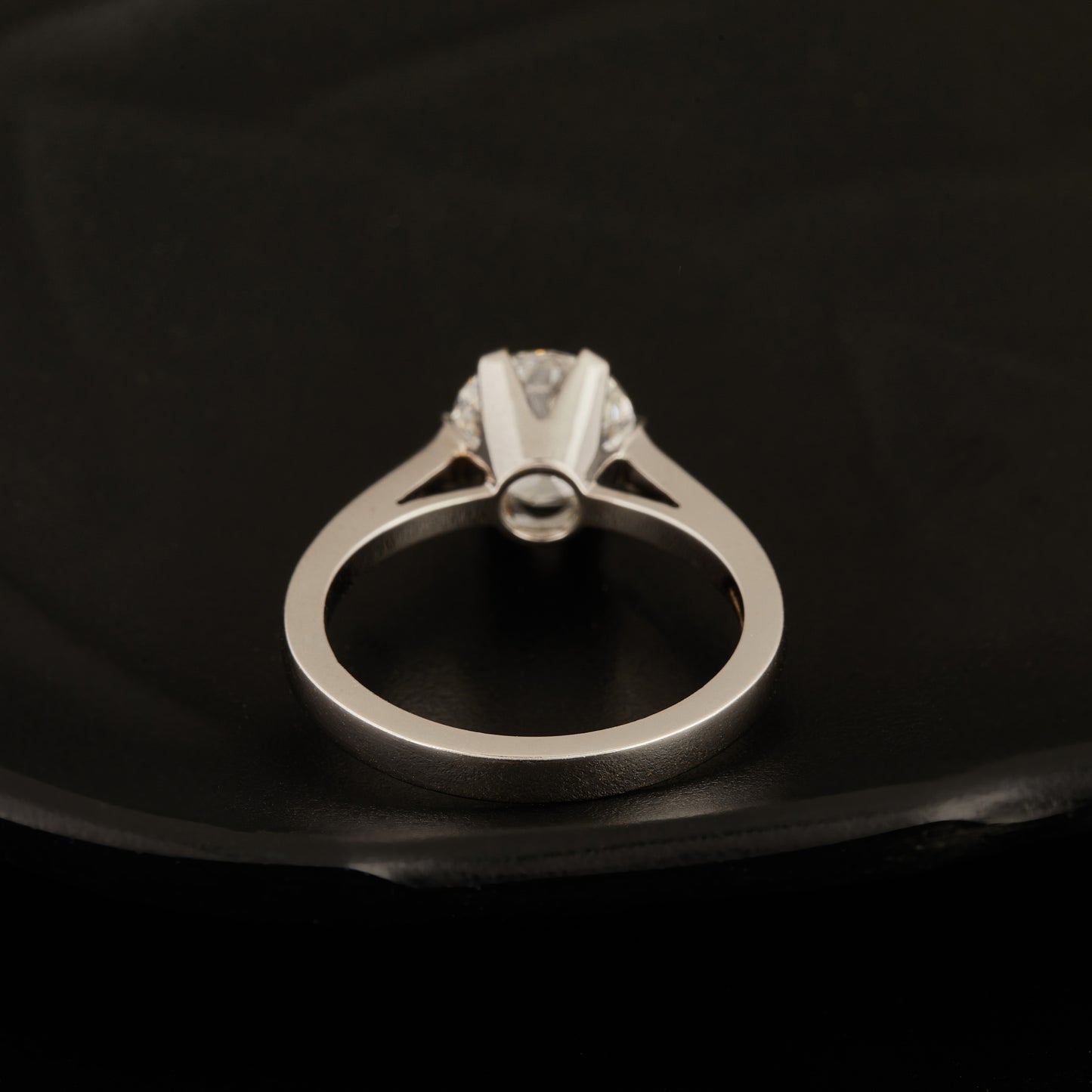 14k White Gold Labgrown Diamond Solitaire Ring.