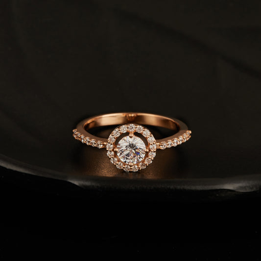 18k Rose Gold with Labgrown Diamond Ring.