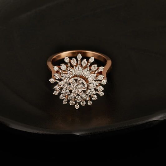 14k Rose Gold Labgown Diamond Ring.